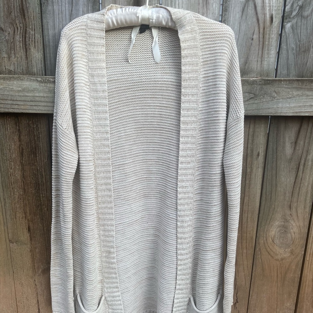 Express cotton blend tan cardigan